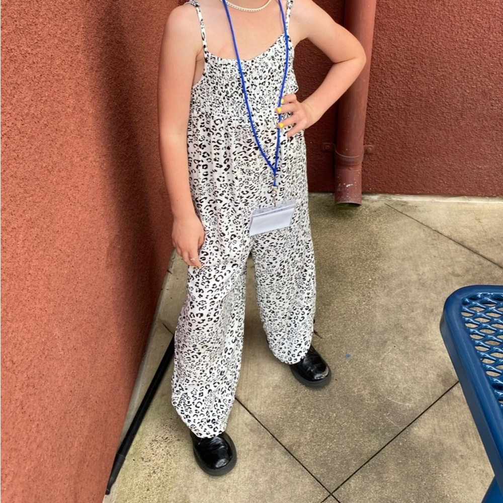 Z Supply Black and White Leopard Romper